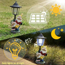 Solar Garden Country Farm Gnomes with Light, Outside-Outdoor Decorations Funny Playing Gnomes for Patio Yard Lawn Walkway Ornaments Clearance Housewarming Gifts for Mom Grandma Birthday by GreenHaven Gardens