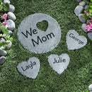Let's Make Memories Personalized Garden Stone - Resin - Custom Garden Décor - Round Stone with Heart Cutout - for Dad - for Father's Day by CozyNest Decor