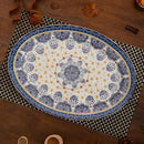Bico Blue Talavera Ceramic 16 inch Oval Platter, Microwave & Dishwasher Safe by CozyNest Decor