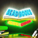 SELICOR Read Books & Be Kind Neon Signs for Wall Decor-Teacher Appreciation Gift,Adjustable LED Book Neon Light Up Sign for Reading Room Study Room Classroom Bookstore Library Museum Cafe Bedroom by CozyNest Decor