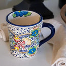 Encantada Handmade Hand-Painted Authentic Mexican Pottery Mugs (Multi Blue Green) by CozyNest Decor