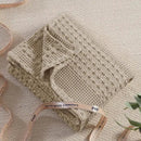 PHF 100% Cotton Waffle Weave Throw Blanket, Soft Lightweight Breathable Cozy Summer Throws for Couch Bed Sofa, Luxury Aesthetic Woven Blanket for Home Decor & Office, 50"x60", Simply Taupe by CozyNest Decor