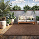 Washable Indoor Outdoor Rug Weather Resistant Carpet Modern Solid for Porch Deck Balcony Backyard Patio Rug 5x7 Gold Brown by CozyNest Decor