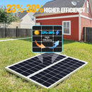 SOLPERK 2PCS Solar Panels 100 Watt 12 Volt, High-Efficiency Monocrystalline Solar Panel for Home, RV, Camping, Marine, Rooftop, Off-Grid Applications, 2-Pack 100W, SK-M200W by CozyNest Decor