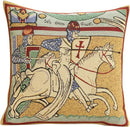 Charlotte Home Furnishings Chevaliers de St.Gregoire Throw Pillow Cover 16" x 16" – Medieval Knight Tapestry Cushion Case for Sofa, Couch, & Bed | Cotton Jacquard Woven in Europe | Insert Not Included by CozyNest Decor