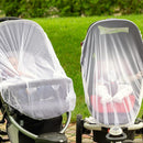 Enovoe Mosquito Net for Stroller and Baby Crib - Durable Mesh Bug Net Cover with Elastic Edge - Fits Strollers, Bassinets, Playards, and Mini Cribs - Travel Essential for Newborns - 63x64-Inch (White) by TinyTreasures Baby Boutique