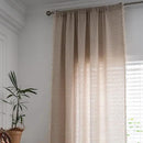 Sutuo Home Boho Curtain 84 Inches Length, Beige Stripes Print Curtain with Handmade Tassels, Rod Pocket Window Treatment Vintage Rustic Bohemian Farmhouse Drape for Bedroom 1 Panel 59" W x 84" L by CozyNest Decor