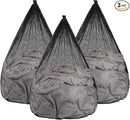 3Pcs Mesh Laundry Bags Washing Machine Mesh Wash Bags Jumbo for Delicates Clothes,Bed Linen,Toys with Drawstring Closure Sturdy (Black, Jumbo 3 pcs) by TinyTreasures Baby Boutique