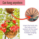 LaLaGreen Hanging Planter for Outdoor Plants (6 Pack, 16 Inch) Hanging Baskets with Coco Liner, Metal Wire Flower Basket Pots with Hook Hanger Balcony Porch Farmhouse Country Style Garden Decor by GreenHaven Gardens