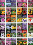 Survival Garden Seeds Functional Flower Garden Kit | 36 Pack Seed Starter Collection | Bee, Butterfly, Hummingbird, Pollinator-Friendly Blooms | Non-GMO Heirloom Beneficial Flowers & Wildflowers by GreenHaven Gardens