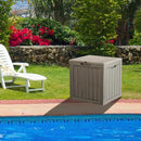 30 Gallon Waterproof Deck Boxes for Outdoor - Compact Resin Patio Storage Boxes, Pool Storage Bin with Lock for Cushions & Tools, UV-Resistant, Slate Grey by GreenHaven Gardens