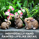 Bunny Decor Yard Decorations Outdoor Set of 3, Bunny Decorations for Home Garden Outdoor Statues, Easter Rabbit Figurines mom Gifts by CozyNest Decor