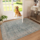 Machine Washable Entryway Throw Rug: Door Mat Indoor Entrance 3x5 Rug Boho Small Area Rug Non-Slip Low Pile Kitchen Rug for Front Door Indoor Entrance Entry Kids Room by TinyTreasures Baby Boutique