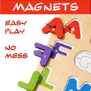 Magnetic Wooden Educational ABC Puzzle - Learn Alphabet & Color Recognition Toy – Toddler Preschool Game – Kids Montessori Education… by TinyTreasures Baby Boutique