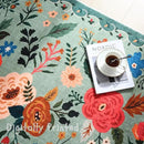 Area Rug 4x6 Rug Washable Boho Rugs Non Slip Low Pile Floral Small Carpet for Bedroom, Bedside, Kids Room, Office, Dining Room(Green) by CozyNest Decor
