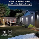 Solar Fence Lights Outdoor Waterproof IP65, 12 Pack Fence Lights Solar Powered 60 Lumens Auto On/Off Step Wall Lights Outside Decorations for Yard, Porch, Patio, Stairs, Pool, Deck, Garden-White Light by GreenHaven Gardens