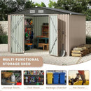 10x12 FT Metal Storage Sheds Outdoor, Metal Yard Sheds Garden Shed Kit, Tool Shed with Lockable Door, Utility Sheds Buildings with Air Vent for Backyard Garden Patio Lawn by GreenHaven Gardens