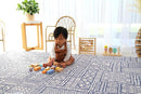 Cushmat Stylish Reversible Foam Play Mat (Large, Explorer - Cloud Indigo) - Soft, Waterproof, Durable Play mat for Infants, Babies, Toddler, Kids & Grownup - 6.5ft x 4.5ft by TinyTreasures Baby Boutique
