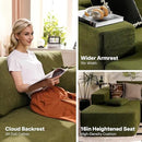 104" Cloud Sectional Couches for Living Room,L Shaped Boneless Couch in A Box,Sleeper Sofa with Comfy Chaise No Assembly Required,Green by CozyNest Decor