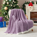 Snuggle Sac Purple Throw Blankets for Couch, Super Soft Warm Blankets Cozy Knit Fuzzy Plush Lightweight Throws for Sofa, Bed,Living Room, Heather Purple, 50x60 inches by TinyTreasures Baby Boutique