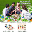 Extra Large Picnic Blanket Waterproof,80"x 80"Foldable Machine Washable Beach Blanket,Outdoor Blanket for 6-8 Adults,Suitable for Indoor Crawling,Park Beach,Camping,Hiking,Family Travel(Green) by TinyTreasures Baby Boutique