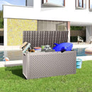 100 Gallon Outdoor Storage Box - Deck Box Waterproof Patio Furniture, Garden Tools, Cushions, Pool Accessories Outside Storage Resin Box by GreenHaven Gardens