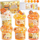 6 Packs Gradient Orange Slime Kit - Cloud Slime, Butter Slime & Clear Slime, Crunchy Slime for Kids with Various Slime Add-ins, Non Stick Slime Party Favors for Girls and Boys, 360ml Kids Slime(Bread) by TinyTreasures Baby Boutique