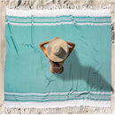 Oversized Turkish Beach Towel Blanket XXL Cotton Sandproof Towels Boho Woven Extra Large Big Sand Free Giant Throw Thick Blankets Huge Quilt XL Picnic Camping Necessities Cloud For Adult Gifts Teal by TinyTreasures Baby Boutique