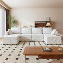 mestyl Modular Sectional Sofa Convertible U Shaped Sofa Couch Set with Storage for Living Room, Modern 4 Seater Modular Sectional Couch with 2 Movable Ottoman (Beige) by CozyNest Decor