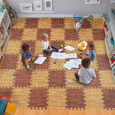 Skyweaver 36 Tiles Soft Non-Toxic Baby Play Mat for Floor EVA Foam Jigsaw Puzzle Play Mat, Interlocking Squares with 0.6inch for Babies, Toddlers & Kids Gym, Nursery, Playroom, Brown by TinyTreasures Baby Boutique