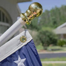 Grace Alley Flag Pole: 6 Foot Tangle Free Spinning Flag Pole. Residential or Commercial Flag Pole. Wind Resistant/Rust Free. (White) by GreenHaven Gardens