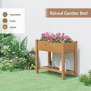 FILWH Raised Garden Bed with Legs Elevated Wooden Planter Box Stand Large Planter Stand Box for Fruits Vegetables Flowers with Divider with Bag - 34x18x30.5IN（Brown） by GreenHaven Gardens