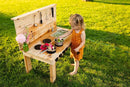 Noble Toys Mini Mud Kitchen with Functional Stovetop Sink for Kids | Pretend Play Toddler Table with Running Water | Outdoor Playset Working Sink | Real Wooden Kitchens | Preschool Equipment by TinyTreasures Baby Boutique