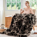 BENVWE Fluffy Faux Fur Throw Blanket for Couch, Soft Plush Thick Cozy Fuzzy Luxury Minky Bubble Blanket for Home Living Room Decor Gift for Women, Tie-dye Coffee, 50" x 60", 1100GSM by CozyNest Decor