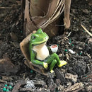Miniature Frog Garden Statue - 2" Tall - Mini Outdoor Accessory Figurine for Fairy Garden by GreenHaven Gardens