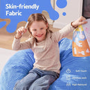 Homguava 2FT Bean Bag Chair,Teardrop Bean Bags Small Beanbag Chair with Memory Foam Filled and Ultra Soft Corduroy Cover for Living Room, Bedroom (Small,Blue) by TinyTreasures Baby Boutique