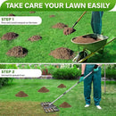 Lawn Leveling Rake, Lawn Leveler with Stainless Steel Long Handle, Heavy Duty Yard Level Tool for Leveling Soil, Sand Or Dirt Surfaces, Gardening Gloves Gift Included (17x10in) by GreenHaven Gardens