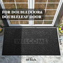 Yimobra Welcome Matt Outdoor, 60x36, Waterproof All-Season Front Door Mat, All-Weather Doormat, Sturdy Natural Rubber, Fade Resistant, Low Profile, Easy Clean Patio Porch Entryway Mat, Black by CozyNest Decor