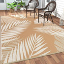 GENIMO Outdoor Rug 9' x 12' Waterproof for Patios Clearance, Reversible Outdoor Plastic Straw Camping Rug Carpet, Large Area Rugs Mats for RV, Camper, Deck, Balcony, Porch, Beach, Picnic, Brown&Beige by CozyNest Decor