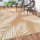 GENIMO Outdoor Rug 8' x 10' Waterproof for Patios Clearance, Reversible Outdoor Plastic Straw Camping Rug Carpet, Large Area Rugs Mats for RV, Camper, Deck, Balcony, Porch, Beach, Picnic, Brown&Beige by CozyNest Decor