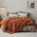Bedsure GentleSoft Fluffy Burnt Orange King Size Blanket for Bed, Thick Soft Sherpa Faux Fur Fleece Bedding Fuzzy Plush Winter Warm Heavy Large King Blanket, Cozy Orange Gifts for Men Women, 108x90 by CozyNest Decor
