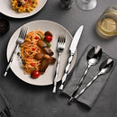 KINGSTONE Silverware Set, Luxury 30 Piece Flatware Set for 6, 18/10 Stainless Steel Cutlery Set with Diamond Cut Pattern for Kitchen, Home, Wedding, Party, Mirror Polished and Dishwasher Safe by CozyNest Decor