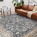 Washable Area Rug 8'x10' Retro Boho Design Non-Shedding Non-Slip Easy Care Ideal for High Traffic Areas in Living Room Bedroom Office Coffee Table Kitchen Large Carpet by TinyTreasures Baby Boutique