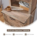 RedLemon Bookcase with 2 File Drawers, 72" Tall Farmhouse Bookshelf with Storage and Adjustable Shelves, 4 Tier Rustic Wood Bookshelf with Cabinet for Home Office, Living Room (Rustic Natural Oak) by CozyNest Decor