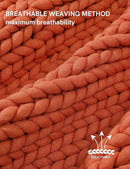 YnM Chunky Throw Blanket, Medium-Weight, Hand Knitted, Skin Friendly, Ventilated and Breathable, Machine Washable, Home Décor Piece for Couch, Sofa and Bed (Exotic Orange, 50x70 Inch) by CozyNest Decor