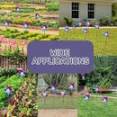 BATTIFE 10 Pack Sparkly Rainbow Pinwheels, Reflective Wind Spinner for Yard and Garden with Stakes, Decor Windmill to Scare Birds Away for Lawn and Patio