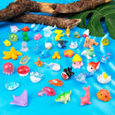 44 Pcs Mini Ocean Resin Animals 44 Styles Resin Animals Figurines Bulk for Fairy Garden Miniature Dollhouse Accessories Hide Crafts Decor by GreenHaven Gardens