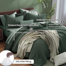 Monbix California King Comforter Set - 7 Pieces Cationic Dyeing Deep Forest Bed in a Bag Cal King Bed Sets with Comforter, Sheets, Pillowcases & Shams, Reversible Bedding Comforters Sets (108 * 92) by CozyNest Decor