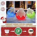 36 Inch Pop-Up Christmas Ball with 90 LED Lights for Outdoor Xmas Decor, 3-Piece Pre-Lit Iridescent Christmas Ball Ornaments Decor with Base, Outdoor 3D Glittered Standing Holiday Display by CozyNest Decor