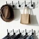 SKOLOO Rustic Wall Mounted Coat Rack, Pine Solid Wood Coat Hook Hanger - 5 Hooks for Hanging Clothes Robes Towels Coats by CozyNest Decor
